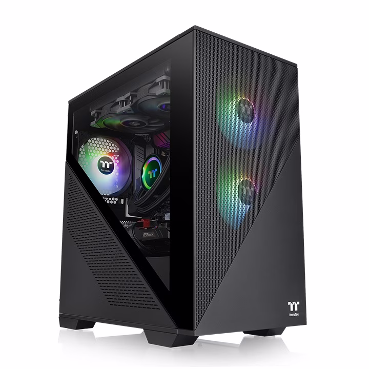 Thermaltake Divider 170 TG ARGB Micro Chassis, 2x pre installed fans, 3mm Tempered Glass x 1, 426 x 210 x 408.5 mm (H X W X D), 4 x Expansion slots, Upto Micro ATX Motherboard supports | CA-1S4-00S1WN-00 – Buy Online