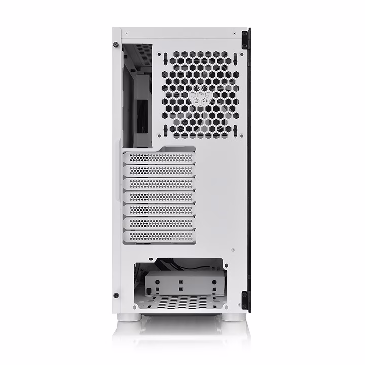 Thermaltake H200 TG RGB ATX Mid Tower Case, Clean, Simple, and Sleek Design,  454 x 210 x 416mm  (H X W X D) , USB 3.0 x 2, HD Audio x 1, RGB Button x 1, 7 Expansion Slots,  White | CA-1M3-00M6WN-00 thumbnail 5