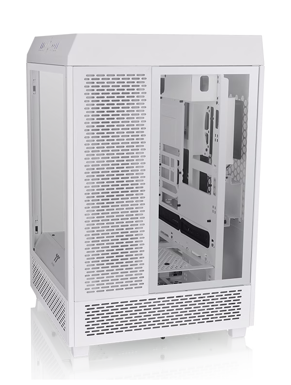 Thermaltake The Tower 500 Tempered Glass Mid Tower E-ATX Case, SPCC Material, 9 Expansion Slots, 120mm Fan Support, 360mm Radiator Support, 4 x 3.5??? / 8 x 2.5??? Drive Bays, White | CA-1X1-00M6WN-00 thumbnail 4