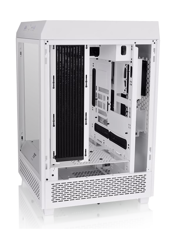 Thermaltake The Tower 500 Tempered Glass Mid Tower E-ATX Case, SPCC Material, 9 Expansion Slots, 120mm Fan Support, 360mm Radiator Support, 4 x 3.5??? / 8 x 2.5??? Drive Bays, White | CA-1X1-00M6WN-00 thumbnail 2