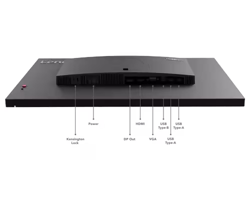 Lenovo ThinkVision 23.8??? T24i-30 Monitor, 60Hz FHD IPS Eye -care Display, 4ms Response Time, Tilt/Swivel/Lift/Pivot Stand, HDMI, VGA, DP,??Black??|??T24i-30 thumbnail 4