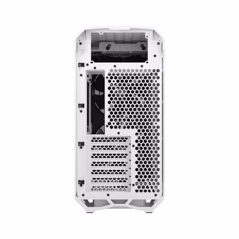 Fractal Design Torrent Compact Gaming Case, 2x Fitted 180 PWM fans, Motherboard Supports Upto E-ATX, PSU max ATX, 7x Expansion slots, Fixed cable straps, White TG Clear Tint | FD-C-TOR1C-03 thumbnail 2