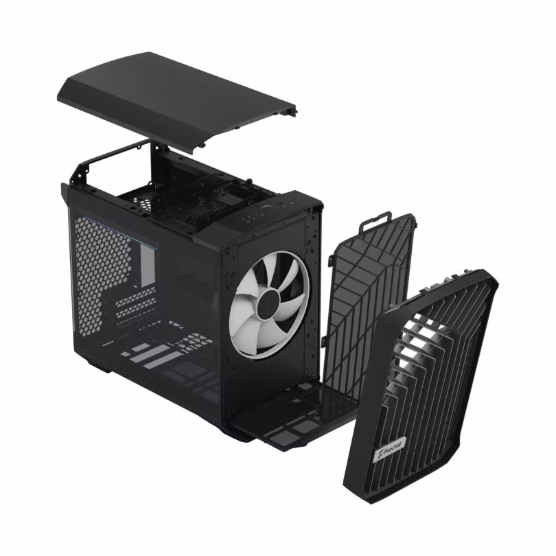 FRACTAL Design Torrent Nano Mini-ITX PC Case, 1x Pre Installed Fan 180 RGB PWM fans, GPU Max 335 Mm, Motherboard Compatibility Upto MITX, 3x Expansion Slots & Drive Mounts, ATX PSU Compatibility, Fixed Cable Straps, Black RGB TG Light Tint | FD-C-TOR1N-02 thumbnail 7
