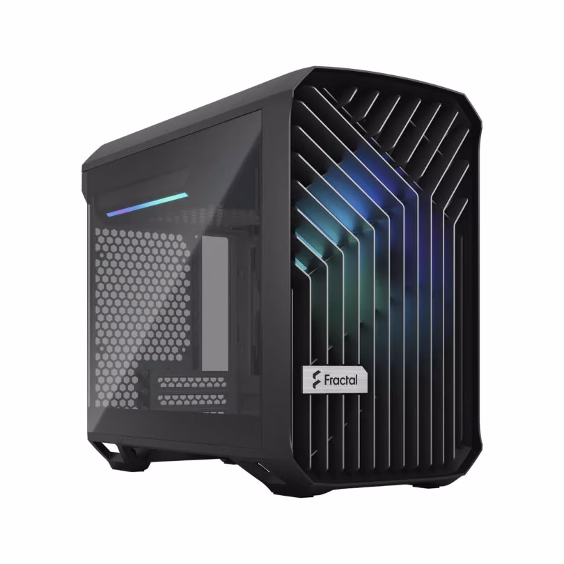 FRACTAL Design Torrent Nano Mini-ITX PC Case, 1x Pre Installed Fan 180 RGB PWM fans, GPU Max 335 Mm, Motherboard Compatibility Upto MITX, 3x Expansion Slots & Drive Mounts, ATX PSU Compatibility, Fixed Cable Straps, Black RGB TG Light Tint | FD-C-TOR1N-02 – Buy Online