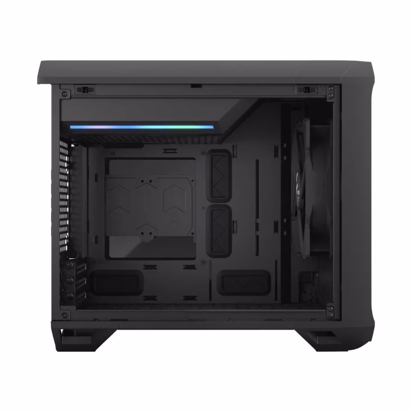 FRACTAL Design Torrent Nano Mini-ITX PC Case, 1x Pre Installed Fan 180 PWM Fans, GPU Max 335 Mm, Motherboard Compatibility Upto MITX, 3x Expansion Slots & Drive Mounts, ATX PSU Compatibility, Fixed Cable Straps, Black TG Dark Tint | FD-C-TOR1N-01 image