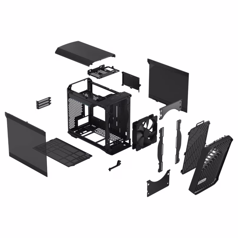 FRACTAL Design Torrent Nano Mini-ITX PC Case, 1x Pre Installed Fan 180 PWM Fans, GPU Max 335 Mm, Motherboard Compatibility Upto MITX, 3x Expansion Slots & Drive Mounts, ATX PSU Compatibility, Fixed Cable Straps, Black TG Dark Tint | FD-C-TOR1N-01 thumbnail 2
