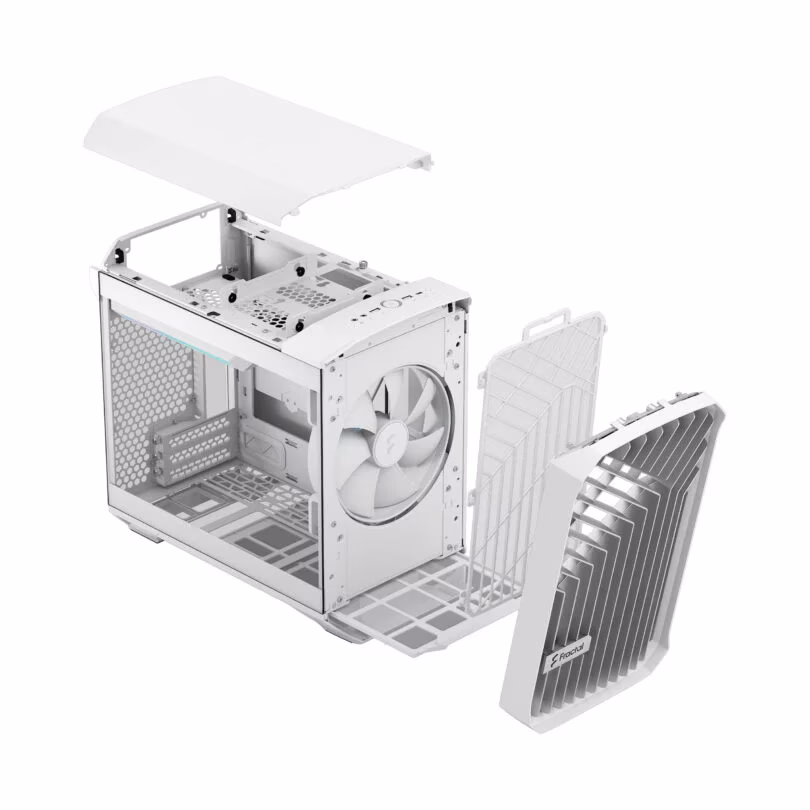 FRACTAL Design Torrent Nano Mini-ITX PC Case, 1x Pre Installed Fan 180 PWM Fans, GPU Max 335 Mm, Motherboard Compatibility Upto MITX, 3x Expansion Slots & Drive Mounts, ATX PSU Compatibility, Fixed Cable Straps, White RGB Clear Tint | FD-C-TOR1N-05 thumbnail 9