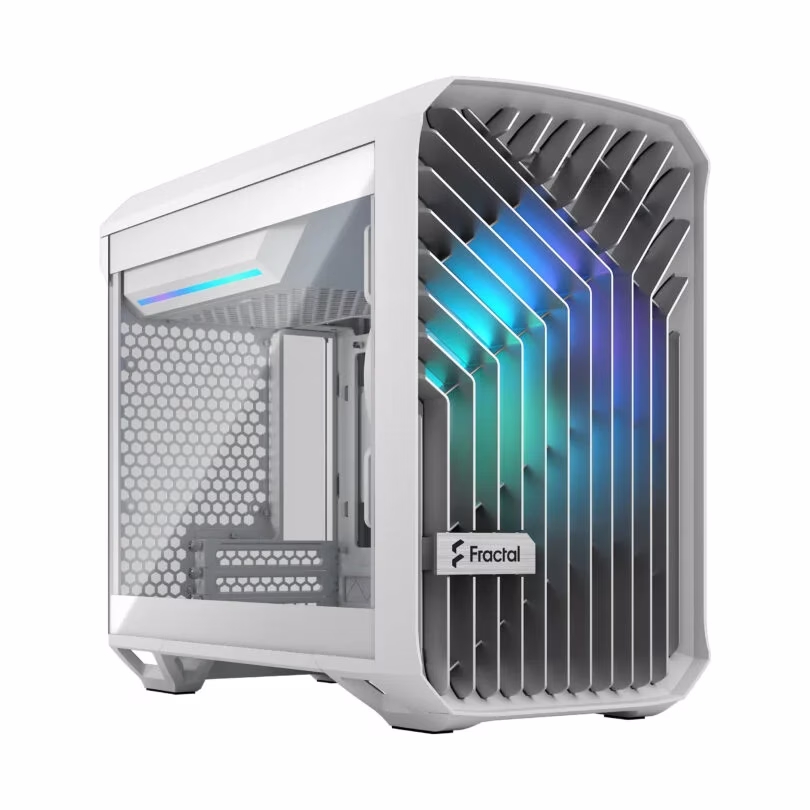 FRACTAL Design Torrent Nano Mini-ITX PC Case, 1x Pre Installed Fan 180 PWM Fans, GPU Max 335 Mm, Motherboard Compatibility Upto MITX, 3x Expansion Slots & Drive Mounts, ATX PSU Compatibility, Fixed Cable Straps, White RGB Clear Tint | FD-C-TOR1N-05 thumbnail 4