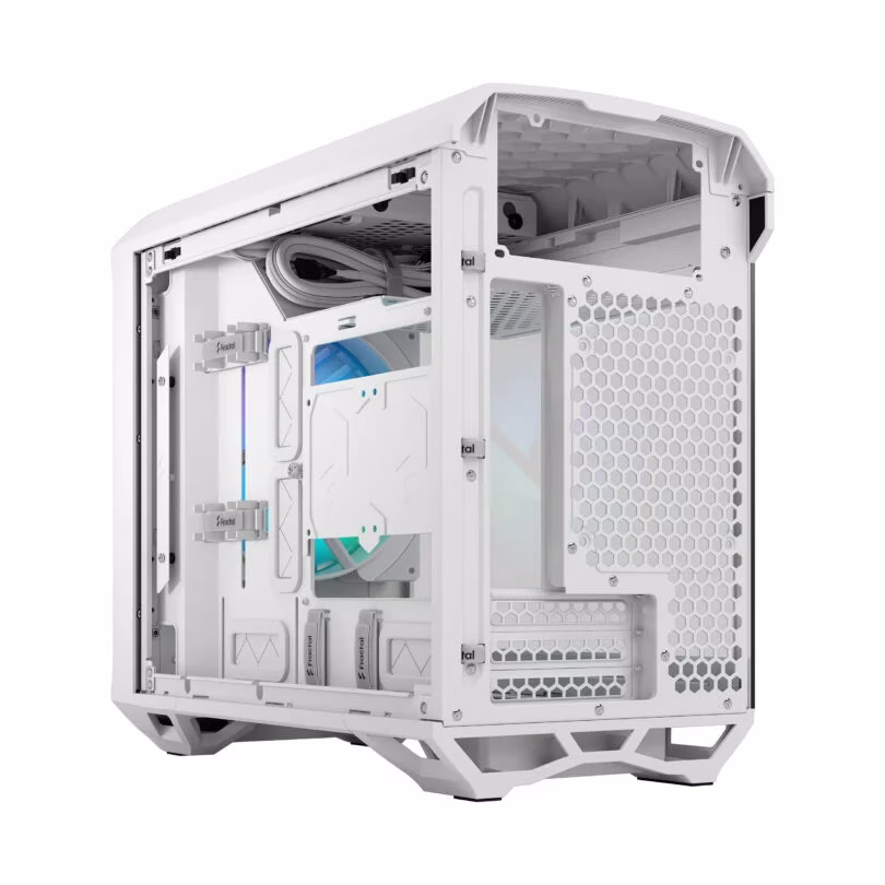 FRACTAL Design Torrent Nano Mini-ITX PC Case, 1x Pre Installed Fan 180 PWM Fans, GPU Max 335 Mm, Motherboard Compatibility Upto MITX, 3x Expansion Slots & Drive Mounts, ATX PSU Compatibility, Fixed Cable Straps, White RGB Clear Tint | FD-C-TOR1N-05 thumbnail 3