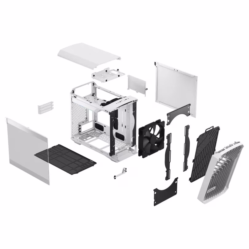 FRACTAL Design Torrent Nano Mini-ITX PC Case, 1x Pre Installed Fan 180 PWM Fans, GPU Max 335 Mm, Motherboard Compatibility Upto MITX, 3x Expansion Slots & Drive Mounts, ATX PSU Compatibility, Fixed Cable Straps, White TG Clear Tint | FD-C-TOR1N-03 thumbnail 7