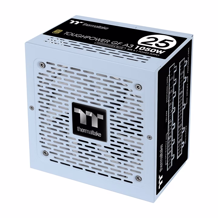 Thermaltake Toughpower GF A3 Hydrangea Blue 1050W  TT Premium Edition ATX Power Supply (PSU), 12cm FDB Fan, PCIe 12V-2x6 connector, Active PFC, 80 PLUS Gold | PS-TPD-1050FNFAGK-B thumbnail 2