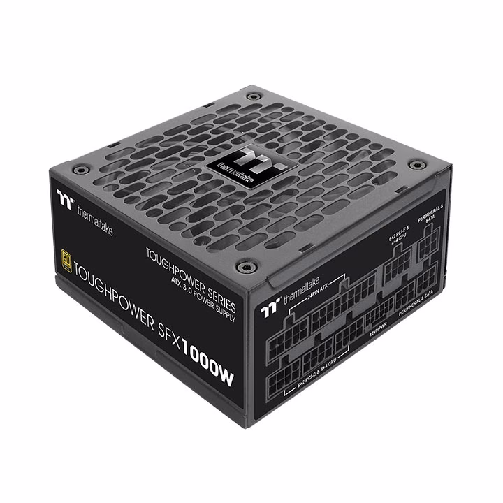 Toughpower SFX 1000W Gold - TT Premium Edition Power Supply, 1000W, Platinum 80 PLUS Efficiency, 9cm FDB Fan, Active PFC, PCIe Gen 5.1 Ready, ATX 3.1 Standard, TT Premium Edition, Black | PS-STP-1000FNFAPK-1 thumbnail 3