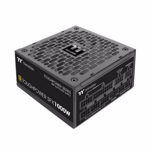 Thermaltake Toughpower SFX 1000W Gold TT Premium Edition Modular Power Supply, PCIe 12+4pin, 12cm FDB Fan, Active PFC, 80 PLUS Gold, Black | PS-STP-1000FNFAGx-1 image