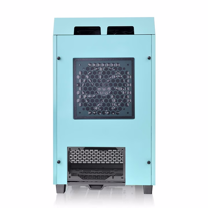 Thermaltake Tower 100 Turquoise Mini Chassis,  2x Preinstalled 120mm Fans, 462.8 x 266 x 266 mm (H X W X D), Tempered Glass x 3 (4mm thickness), 6.7??? x 6.7??? (Mini ITX) Motherboard Support, USB 3.2 (Gen 2) Type-C x 1, USB 3.0 x 2| CA-1R3-00SBWN-00 thumbnail 6