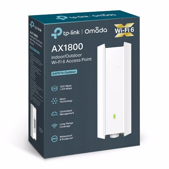 tp-link EAP610-Outdoor AX1800 Indoor/Outdoor  WiFi 6 Omada Access Point, Delivers dual-band speeds of up to 1.8 Gbps thumbnail 2