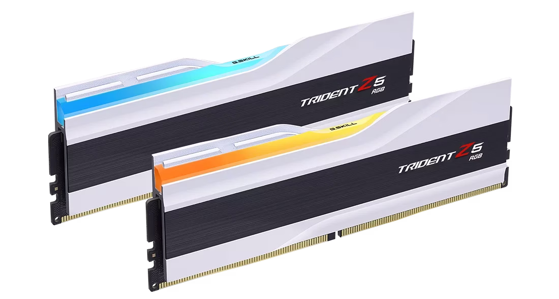 Trident Z5 RGB  64GB (2x32GB) Memory Kit (RAM), DDR5-6000MTs, CL36-36-36-96 1.35V, Intel XMP, White | F5-6000J3636F32GX2-TZ5RW thumbnail 2