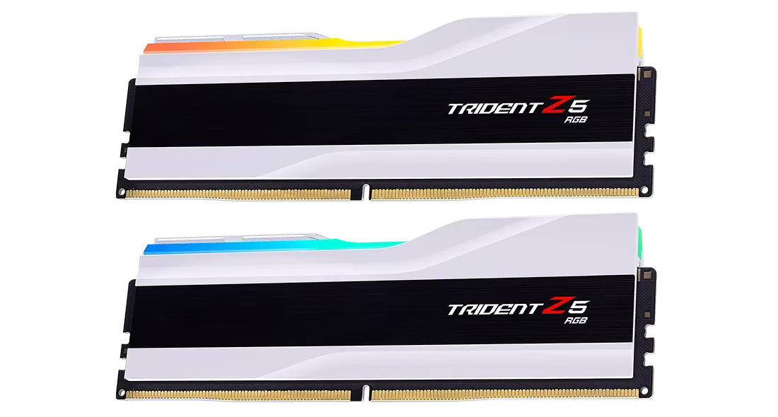 Trident Z5 RGB  64GB (2x32GB) Memory Kit (RAM), DDR5-6000MTs, CL36-36-36-96 1.35V, Intel XMP, White | F5-6000J3636F32GX2-TZ5RW image