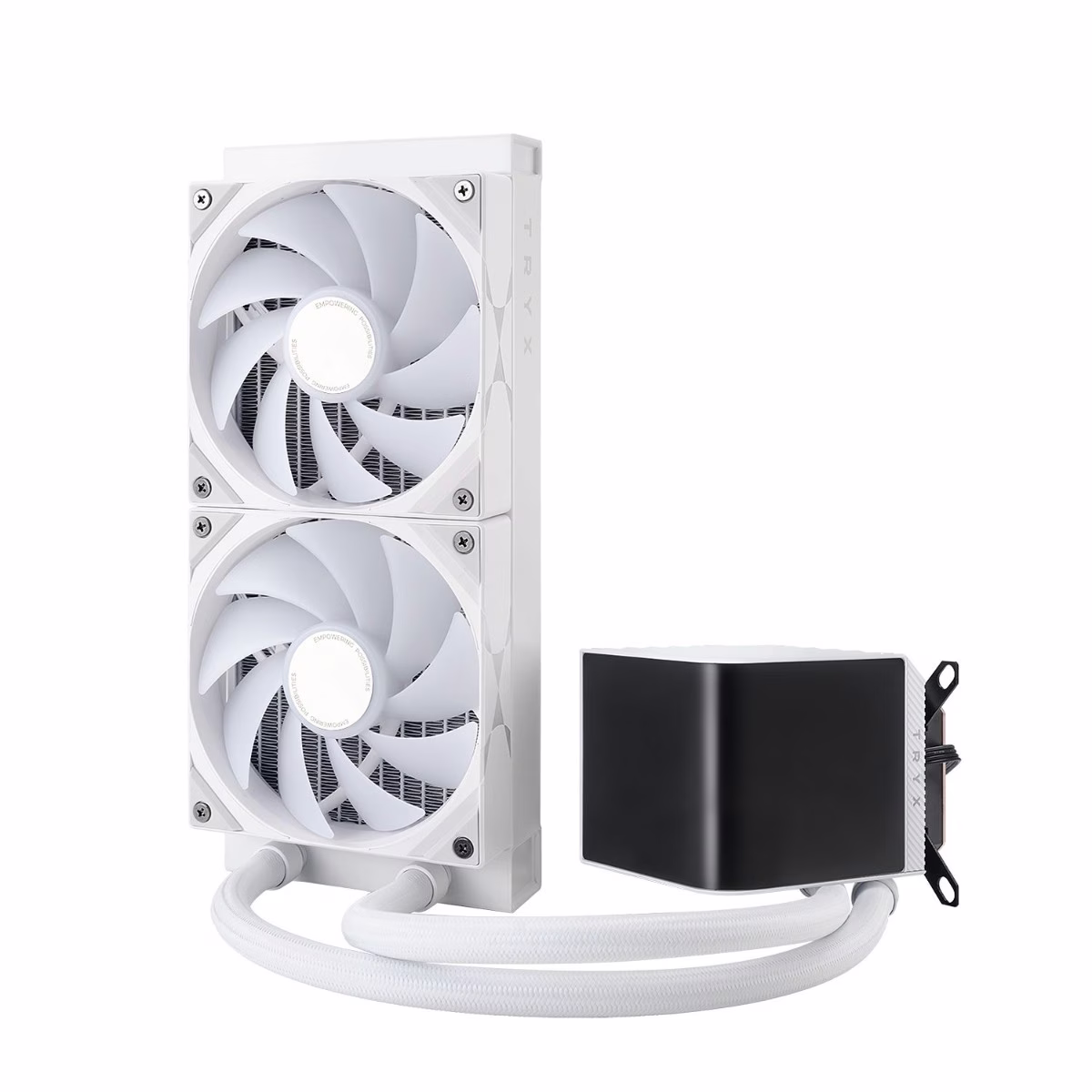 TRYX PANORAMA ARGB 240 White L-shaped AMOLED Screen Liquid Cooler, 6.5 Inch 2K 60 Hz Display, Adjustable Fan Speed| L-P240A-AS2M-G0W thumbnail 3