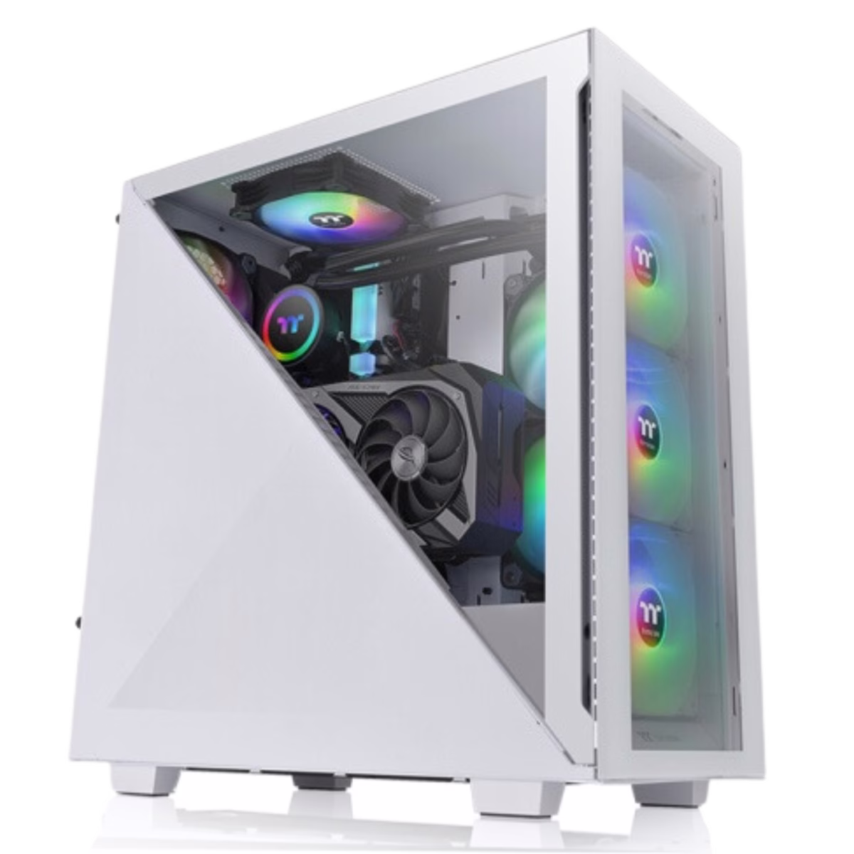 Nanotech  White Edition Super Gaming And Rendering PC, Ryzen 7800X3D, RTX 4070 SUPER 12GB, 32GB 7200MHz DDR5, 2TB SSD NVME, 750W 80+ Gold, Wi-Fi + BT image