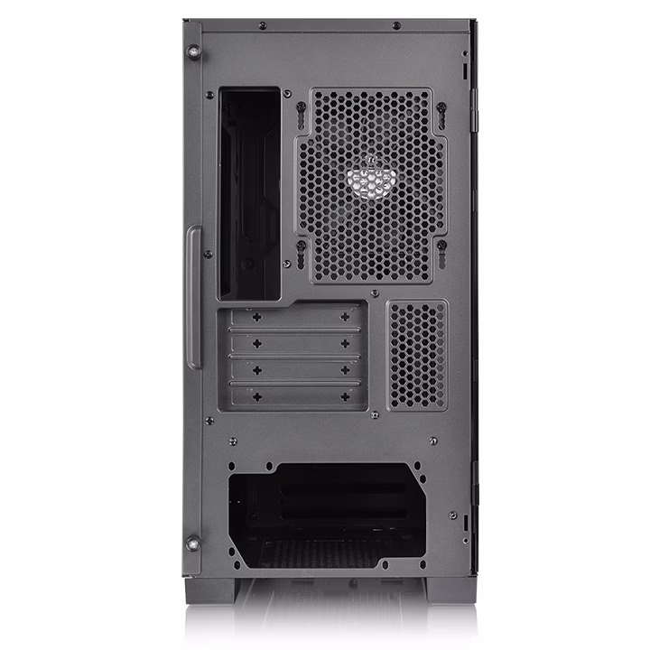 Thermaltake S100 Tempered Glass Micro-ATX Mini-Tower PC Case, With A Tempered Glass &amp; Pre Installed Fan, Motherboards up to Micro-ATX, 4x Expansion Slots and Drive Bays, Black | CA-1Q9-00S1WN-00 image