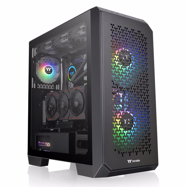 Thermaltake View 300 MX Mid Tower Chassis, Dual front panels 2x Pre-installed 200mm ARGB PWM fans, USB 3.2 (Gen 2) Type-C x 1, USB 3.0 x 2, HD Audio x 1, 7 Rotatable Expansion Slots | CA-1P6-00M1WN-00 thumbnail 4