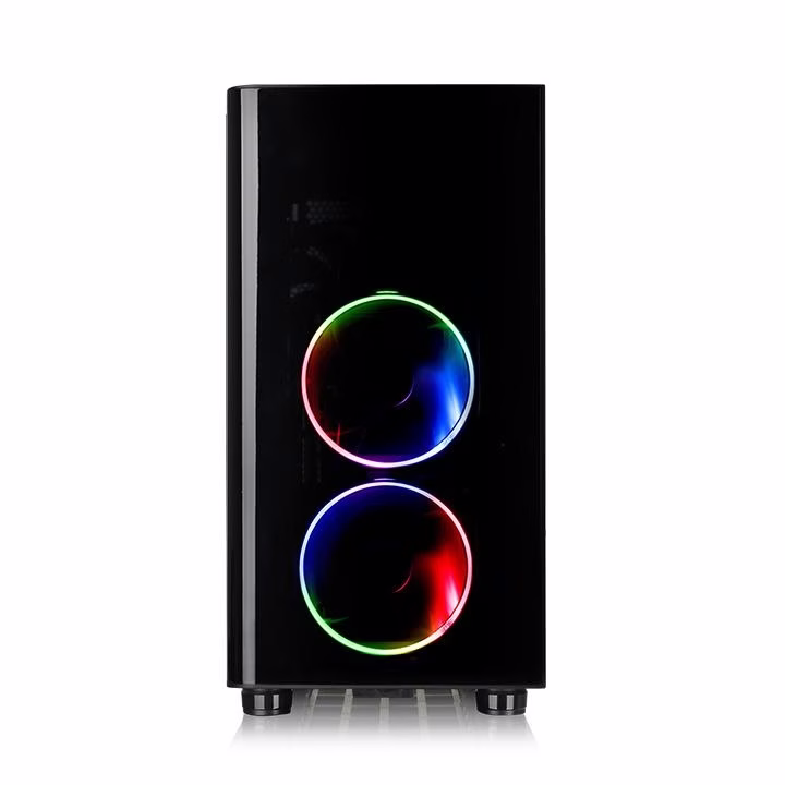 Thermaltake View 31 Tempered Glass RGB Edition Mid-tower case, 3x Preinstalled 140mm fans, supports up to ATX MB, 8 + 2 Expansion Slots, 4mm Tempered Glass x 2, USB 3.0 x 2, USB 2.0 x 2, HD Audio x 1 | CA-1H8-00M1WN-01 thumbnail 2