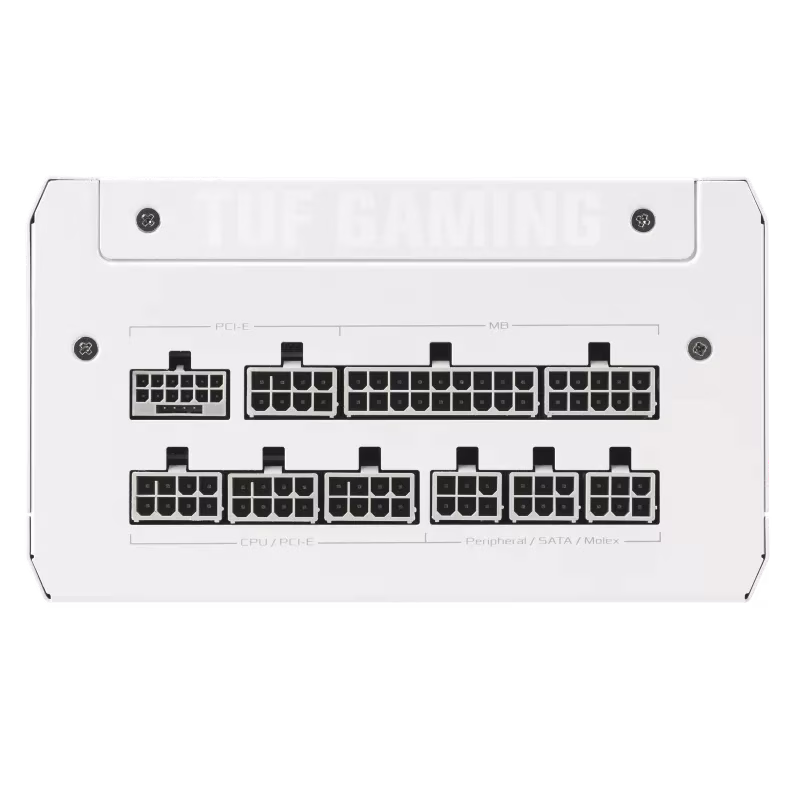 ASUS TUF Gaming 1000W Gold White Edition ATX Power Supply, Active PFC, Military-grade Certification, Fully modular etched cables, Axial-tech fan design, 80 Plus Gold Certification, Dual ball fan bearings, Protective PCB coating | 90YE00S5-B0NA00 thumbnail 10