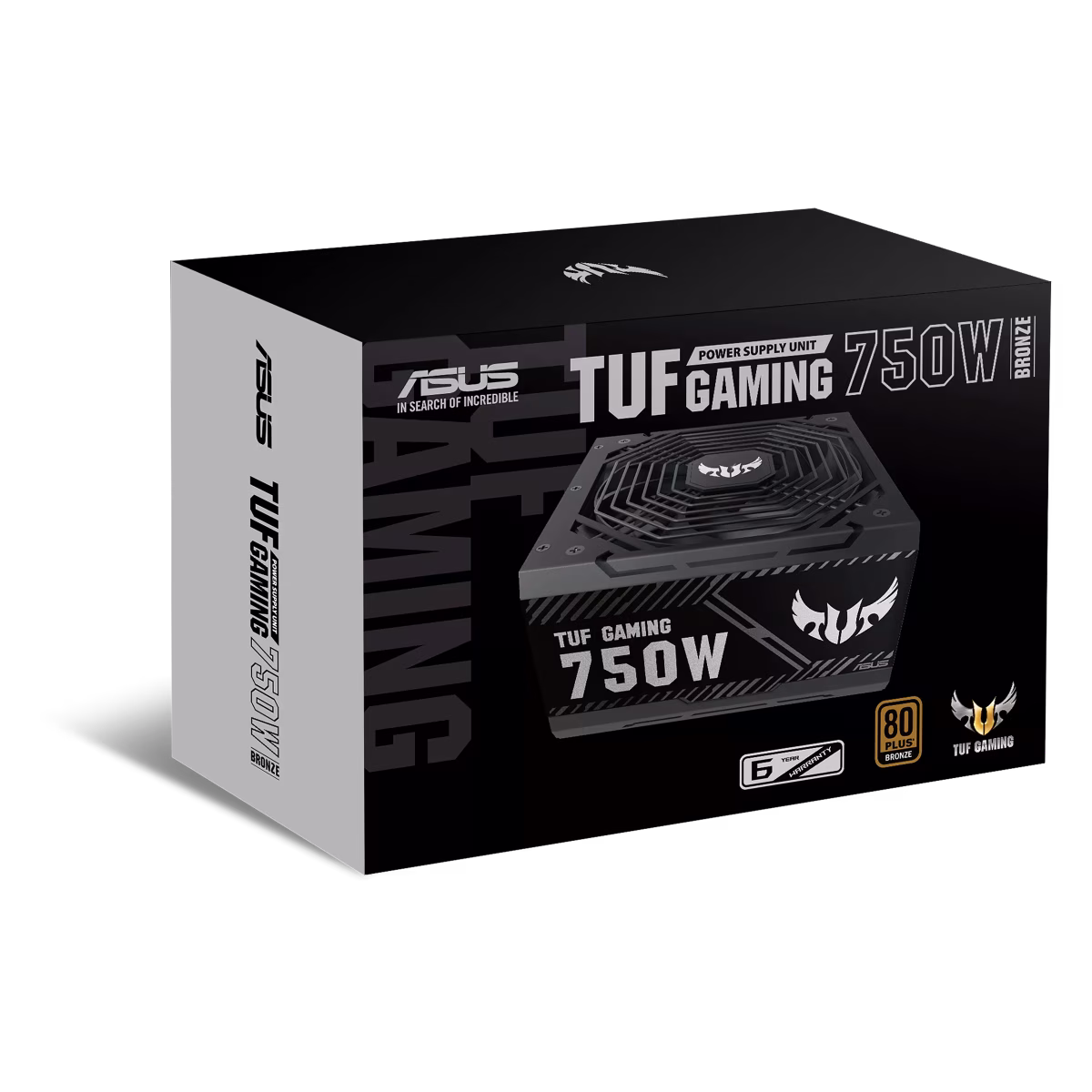 ASUS TUF-GAMING-750B 750W Bronze Power Supply (PSU), PCB coating, 0dB technology, 80Plus Bronze, Active PFC, Black | 90YE00D0-B0NA00 thumbnail 3