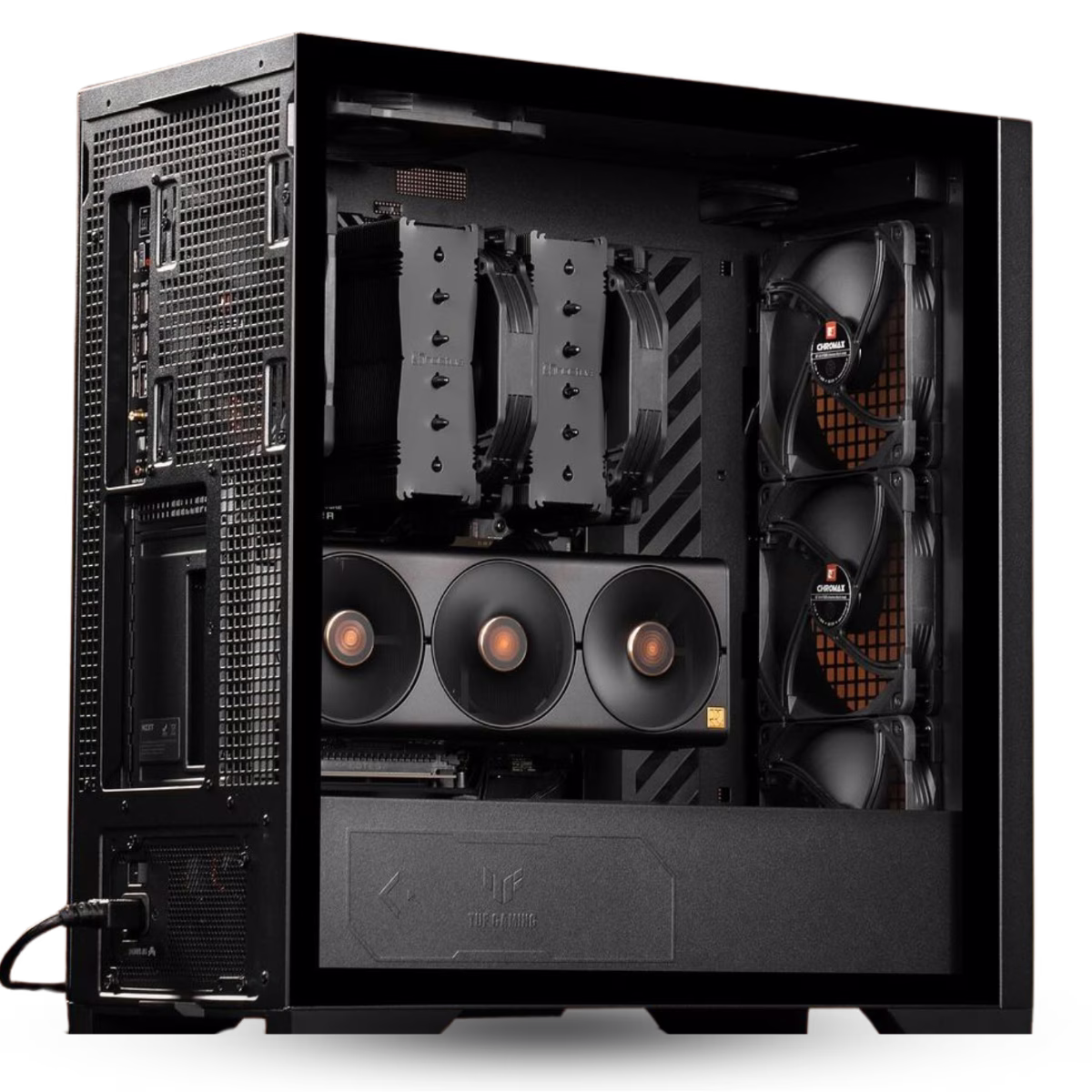 GT 302 TUF BTF Edition Z790 Gaming PC Powered By ASUS, Core i9-14900K, 14th Gen, NVIDIA 4090 24GB BTF, 64GB DDR5 RAM 6000MHz, 3TB SSD (2+1) Gen 4, 1200W, 360mm Liquid Cooler, Wi-Fi + BT  image