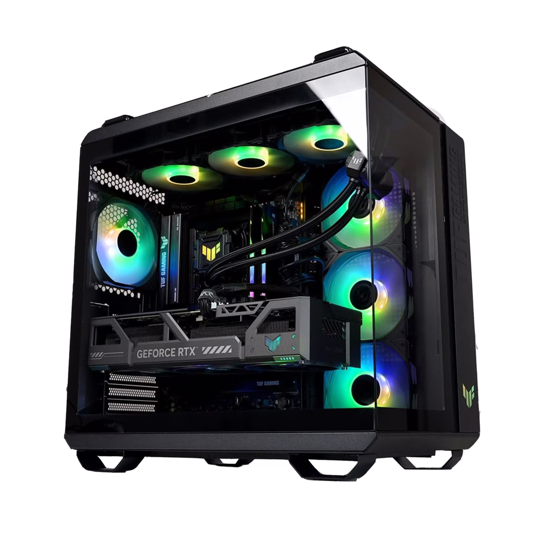 Ultimate ASUS TUF Gaming & Rendering PC: AMD Ryzen 9 9900X3D + RTX 5090 OC, 96GB DDR5, 8TB NVMe, LCD AIO, WiFi 7 image