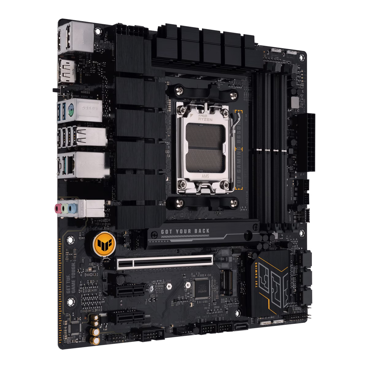 ASUS TUF GAMING B650M-E  DDR5 micro-ATX Motherboard, AM5, 4 x DIMM slots, Max. 192GB, 7600+(OC),  2 x DP, 1 x HDMI, Realtek 2.5Gb Ethernet TUF LANGuard,   256 Mb Flash ROM, UEFI AMI BIOS, Black | 90MB1FU0-M0EAY0 thumbnail 3