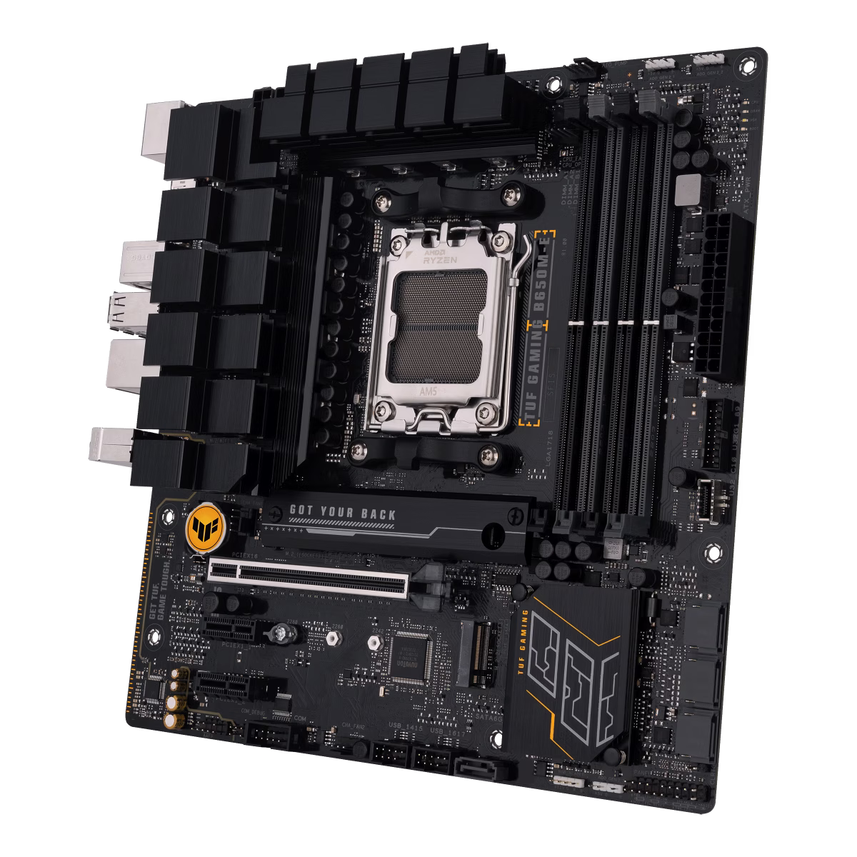 ASUS TUF GAMING B650M-E  DDR5 micro-ATX Motherboard, AM5, 4 x DIMM slots, Max. 192GB, 7600+(OC),  2 x DP, 1 x HDMI, Realtek 2.5Gb Ethernet TUF LANGuard,   256 Mb Flash ROM, UEFI AMI BIOS, Black | 90MB1FU0-M0EAY0 thumbnail 4