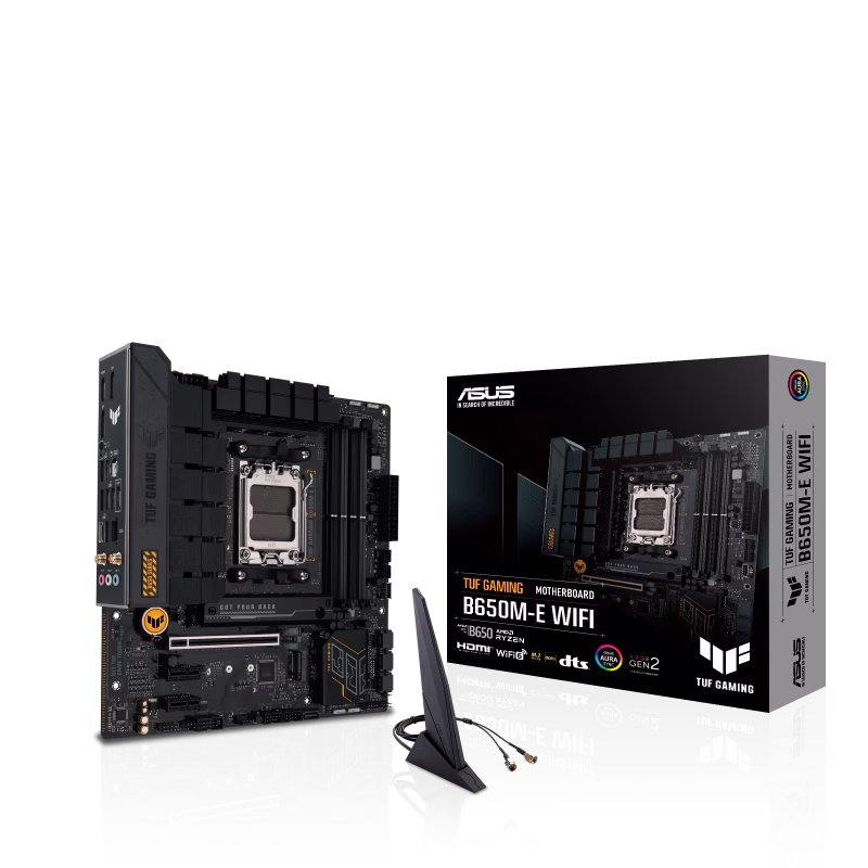 ASUS TUF GAMING B650M-E WIFI micro-ATX Motherboard, 4 x DIMM slots, Max.192GB, DDR5, AM5, PCIe 5.0 for M.2, 2.5 Gb Ethernet, Two-Way AI Noise Cancelation | 90MB1FV0-M0EAY0 – Buy Online
