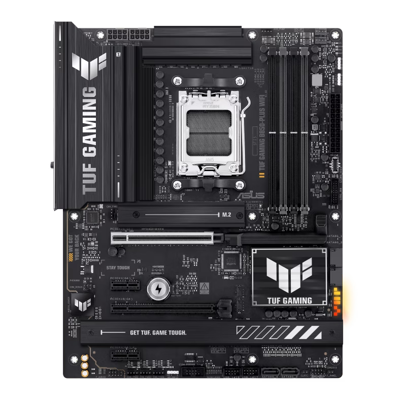 ASUS TUF GAMING B850-PLUS WIFI AMD ATX Motherboard, 14+2+1 DrMOS 80A Power Stages, DDR5, PCIe 5.0, 3 M.2 Slots, WiFi 7, Realtek 2.5Gb Ethernet, DisplayPort, HDMI, USB 20Gbps Type-C, Aura Sync | 90MB1J30-M0EAY0 thumbnail 3