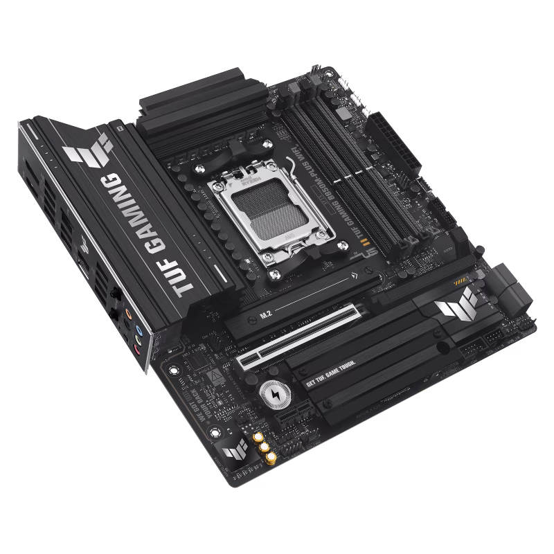 ASUS TUF Gaming B850M-PLUS WiFi AMD AM5 B850 mATX Motherboard, 14+2+1 80A DrMOS Stages, DDR5, PCIe 5.0, 3X M.2, Wi-Fi 6E, 2.5Gb LAN, DP, HDMI, USB 10Gbps & 20Gbps Type-C, BIOS Flashback, Aura Sync | 90MB1IY0-M0EAY0 thumbnail 6