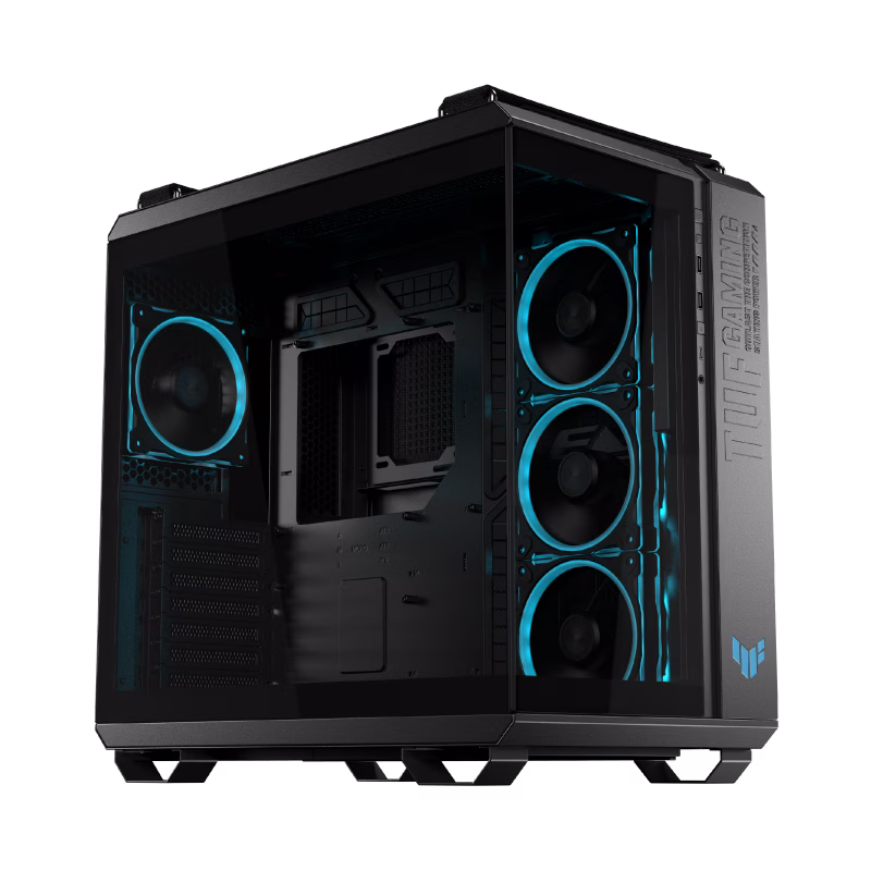 ASUS TUF Gaming GT502 Horizon ARGB ATX Mid-Tower Gaming Case, 4x ARGB Fans, Panoramic Design, Dual-Chamber, MoBo Support Upto ATX, Tool-Free Side Panels, USB 10 Gbps Type-C Front Panel, Black | 90DC0090-B19020 thumbnail 2