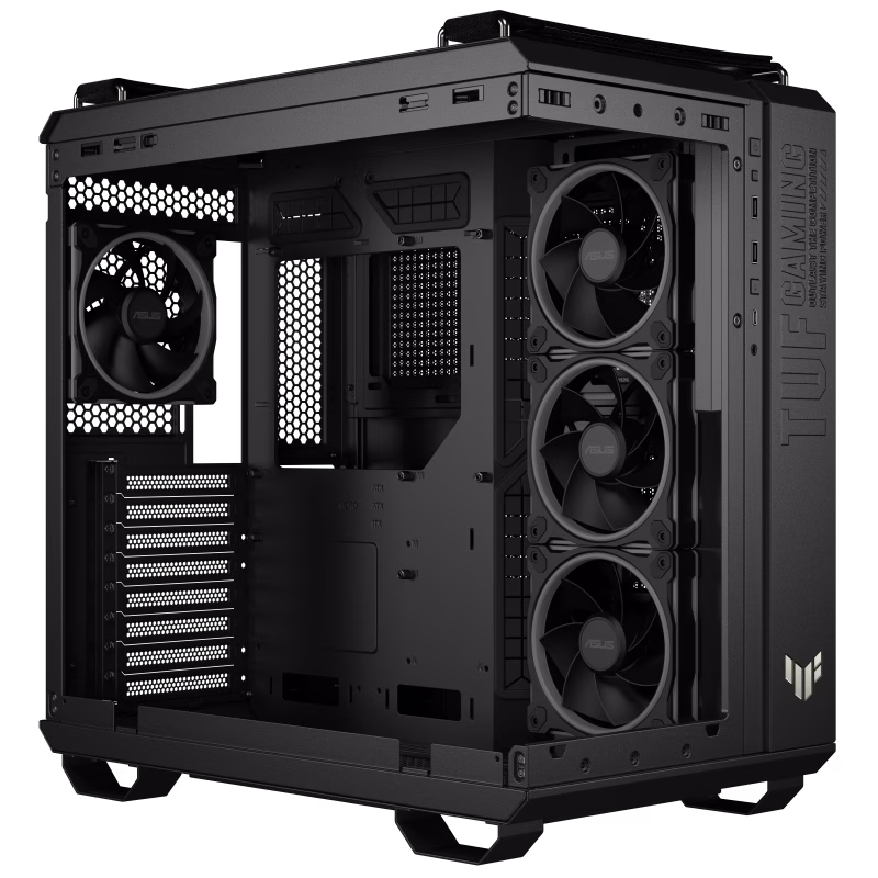 ASUS TUF Gaming GT502 Horizon ARGB ATX Mid-Tower Gaming Case, 4x ARGB Fans, Panoramic Design, Dual-Chamber, MoBo Support Upto ATX, Tool-Free Side Panels, USB 10 Gbps Type-C Front Panel, Black | 90DC0090-B19020 thumbnail 9