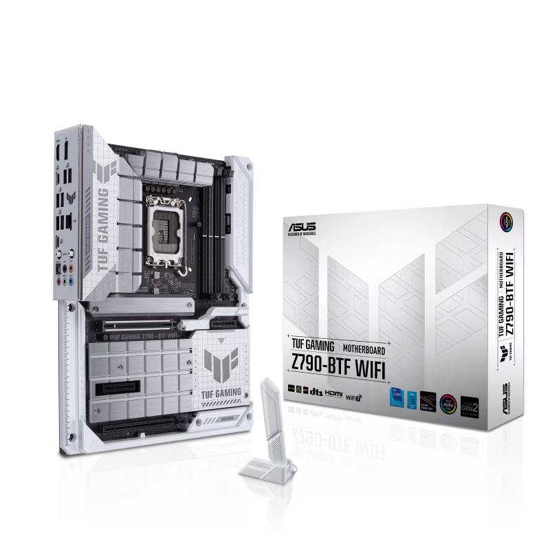 ASUS TUF GAMING Z790-BTF WIFI DDR5 Motherboard, Intel Z790 Chipset, 4 x DIMM slots, Max. 192GB, DDR5 7200(OC), Advanced BTF with graphics card high-power slot, Hidden-connector design for clean cable management, WiFi 7 with ASUS WiFi | 90MB1GU0-M0EAY0 thumbnail 2