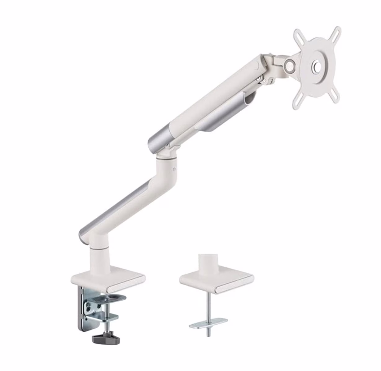 Twisted Minds 17"-32" Single Monitor Desk Mount - Ambient Relaxing RGB Lights - Articulating Aluminum Gas Spring Monitor Stand, Detachable VESA, C-Clamp, Grommet, Cable Management | TM-54-C06-W – Buy Online