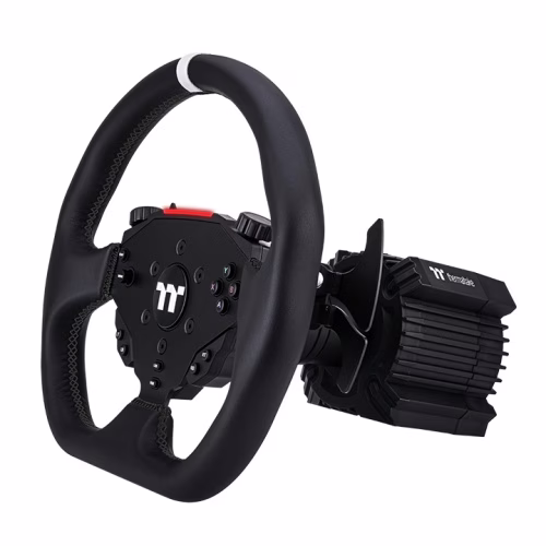 Thermaltake G6 Direct Drive Racing Wheel with Pedals Bundle, 13" D-Shaped Steering Wheel, RPM Indicator Lights, 6Nm Direct Drive Servo Motor, Dual Motor Cooling System, Black  GRB-G6D-DGT3BB-01 thumbnail 5