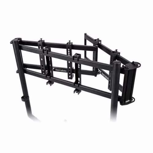 Thermaltake Triple Racing Monitor Black Stand, Heavy-Duty Steel, Fits 3x 32" Monitors, VESA Compatible, Compatible with GR500 Cockpit | GEA-RMS-TMSBLK-01 thumbnail 2