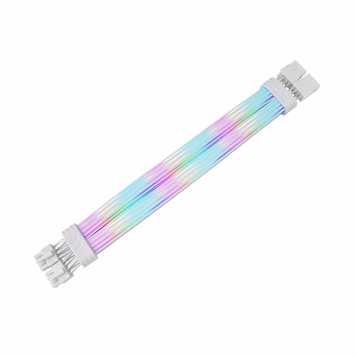 Thermaltake Tt Mod 8-pin ARGB Snow Cable, CPU 2x8 Pin Extension, 54 LEDs, 16AWG High-Quality Wire, Snow White, 5V ARGB Sync | AC-082-CN6NAN-A1 thumbnail 4