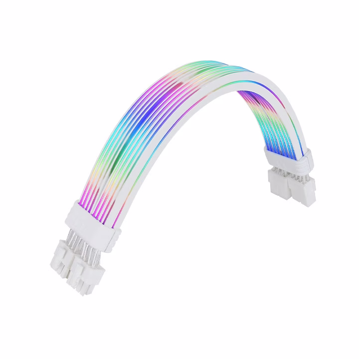 Thermaltake Tt Mod 8-pin ARGB Snow Cable, CPU 2x8 Pin Extension, 54 LEDs, 16AWG High-Quality Wire, Snow White, 5V ARGB Sync | AC-082-CN6NAN-A1 – Buy Online