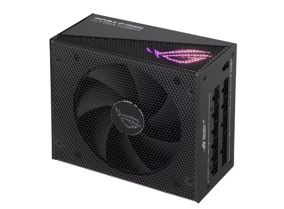 ASUS ROG STRIX 1200W Aura Edition Full Modular Power Supply, 80 PLUS Gold, ATX12V, 135mm Axial Tech Fan, Dual Ball Fan Bearings, Aluminum Case, Aura Sync, Black | 90YE00P0-B0NA00 thumbnail 7