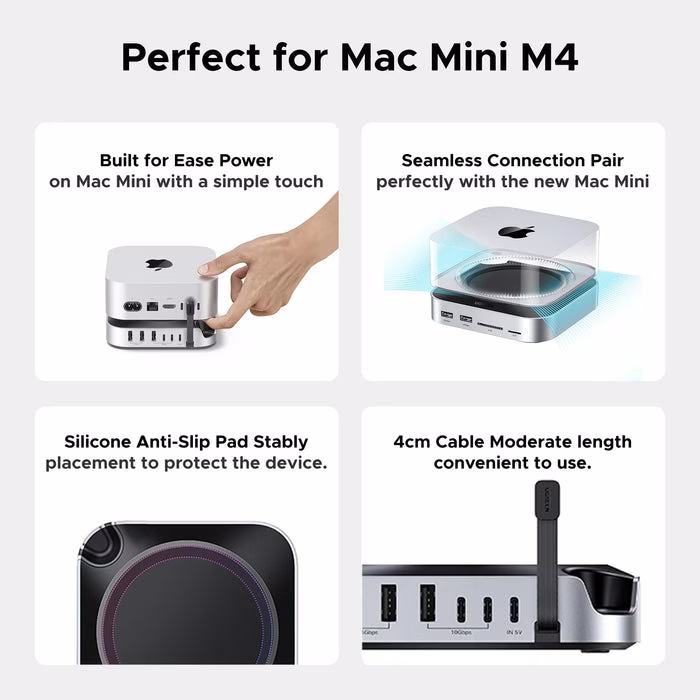 UGREEN Mac mini M4 Docking Station with NVMe SSD, 8TB Expandable, 11-in-1 High-Speed Hub, 10Gbps, SD/TF Reader | 65487 thumbnail 6