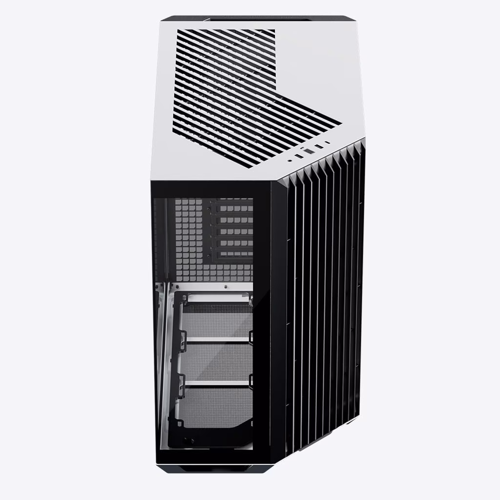 APNX V1 V1-BW-v1 ATX Mid Tower Glass Edition Computer Case, Upto ATX Motherboards, Upto 360mm Radiators, Vertical GPU Holder Kit, Adjustable Motherboard Displacement, Black & White | APCM-V10 1003.M1 thumbnail 4