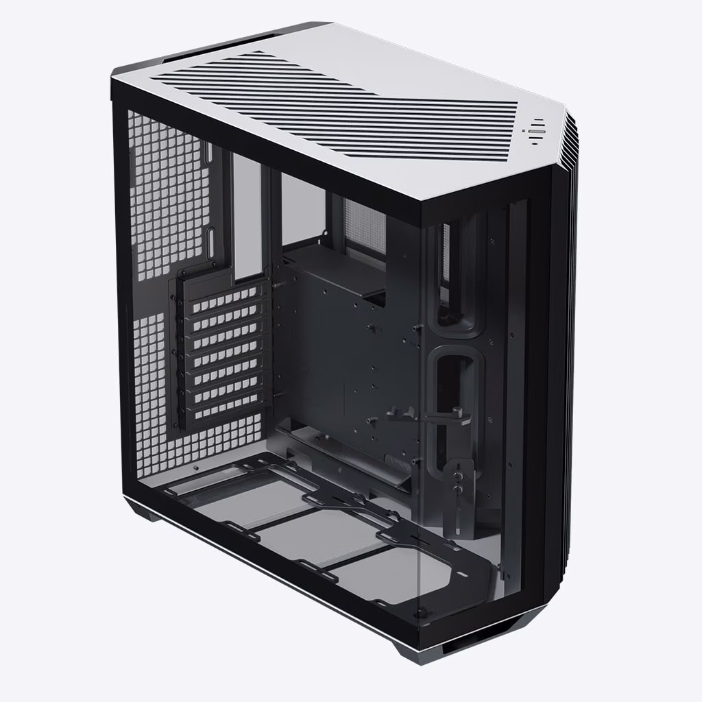 APNX V1 V1-BW-v1 ATX Mid Tower Glass Edition Computer Case, Upto ATX Motherboards, Upto 360mm Radiators, Vertical GPU Holder Kit, Adjustable Motherboard Displacement, Black & White | APCM-V10 1003.M1 thumbnail 6