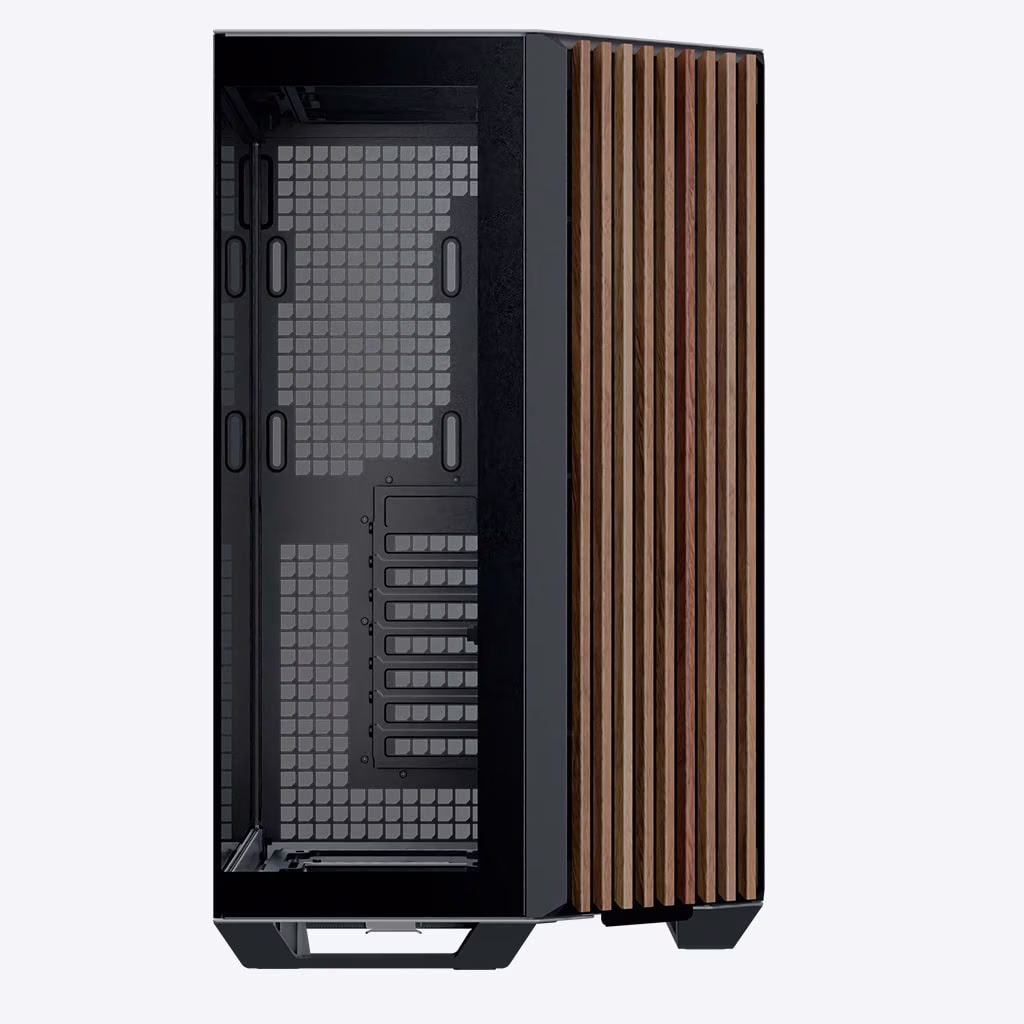 APNX V1-W-WT-V1 ATX Mid Tower Black-and-White/Wood Computer Case, Upto ATX Motherboards, Upto 360mm Radiators, Vertical GPU Holder Kit, Adjustable Motherboard Displacement | APCM-VI01103.M1 thumbnail 4