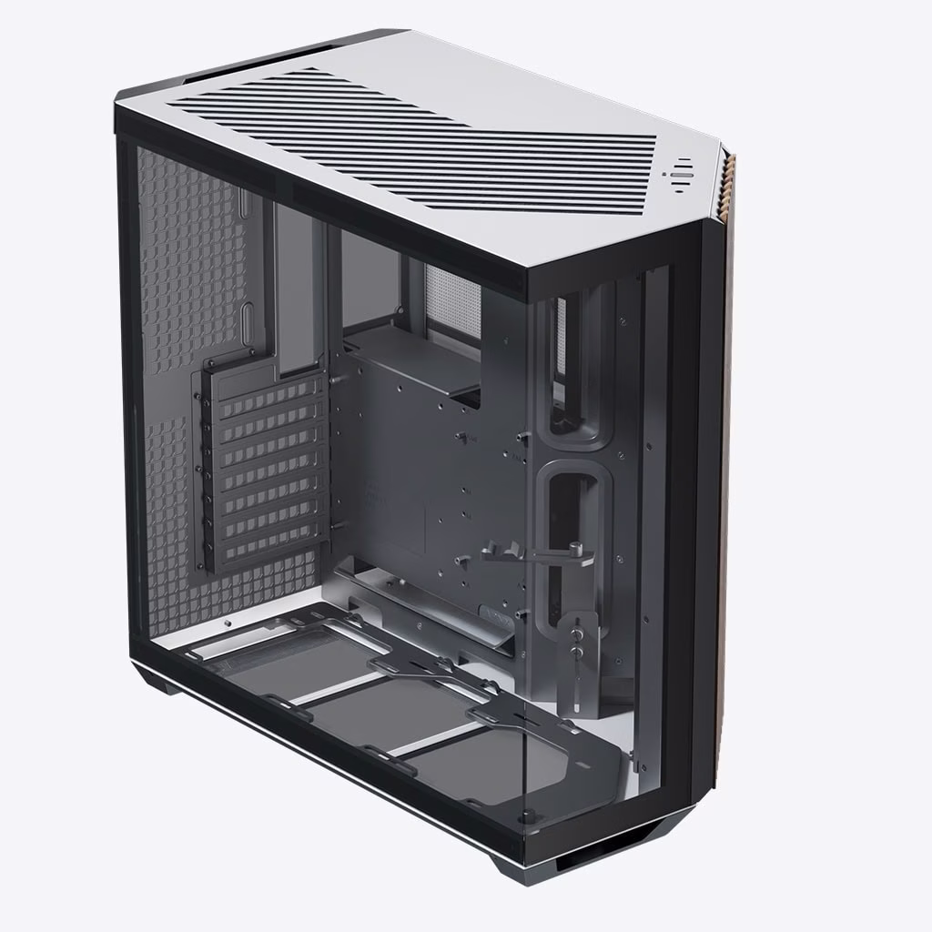 APNX V1-W-WT-V1 ATX Mid Tower Black-and-White/Wood Computer Case, Upto ATX Motherboards, Upto 360mm Radiators, Vertical GPU Holder Kit, Adjustable Motherboard Displacement | APCM-VI01103.M1 thumbnail 8