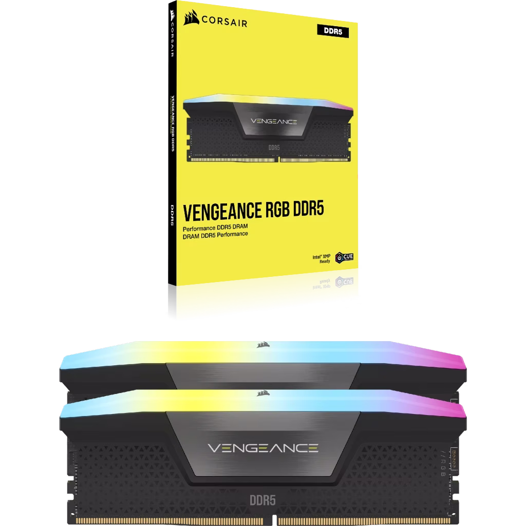 CORSAIR Vengeance RGB 64GB (2 x 32GB) 288-Pin PC RAM DDR5 5200 (PC5 41600) Intel XMP 3.0 Desktop Memory | CMH64GX5M2B5200C40 thumbnail 2
